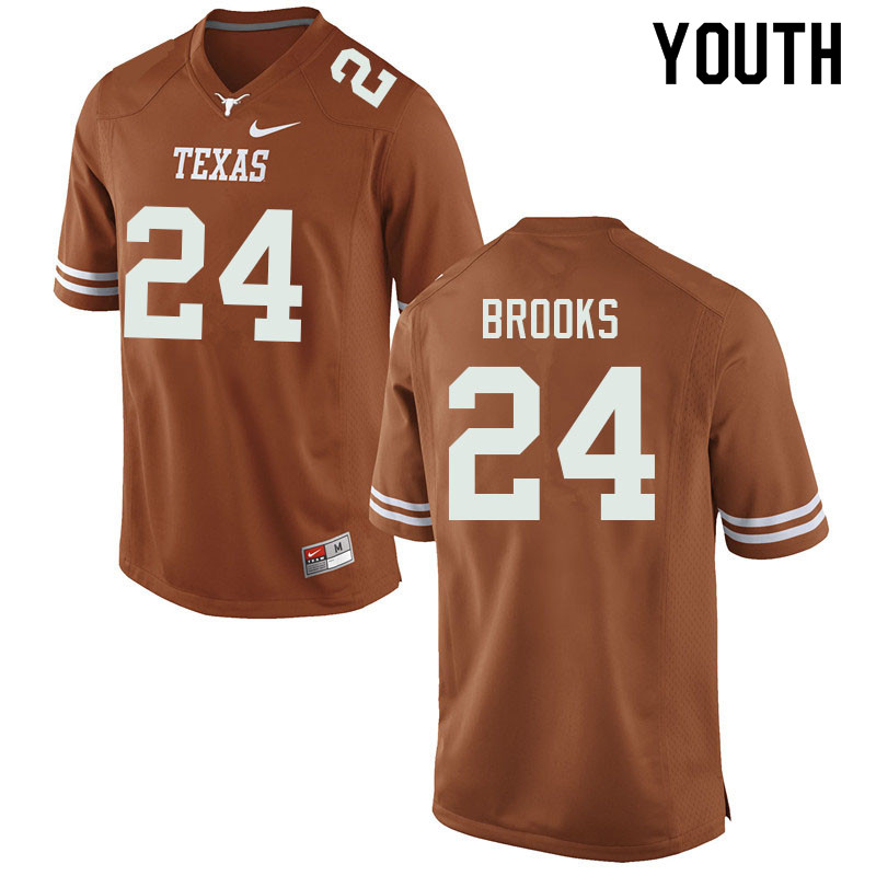 Youth #24 Jonathon Brooks Texas Longhorns College Football Jerseys Sale-Orange